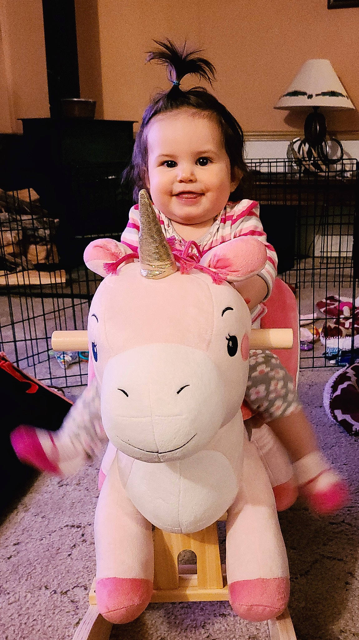 Georgie joined the competition — help win amazing prizes! baby, baby_toddler_clothing, face, fun, hair, happy, head, joy, lamp, mammal, organ, person, photograph, pink, skin, sleeve, smile, snapshot, textile, thigh