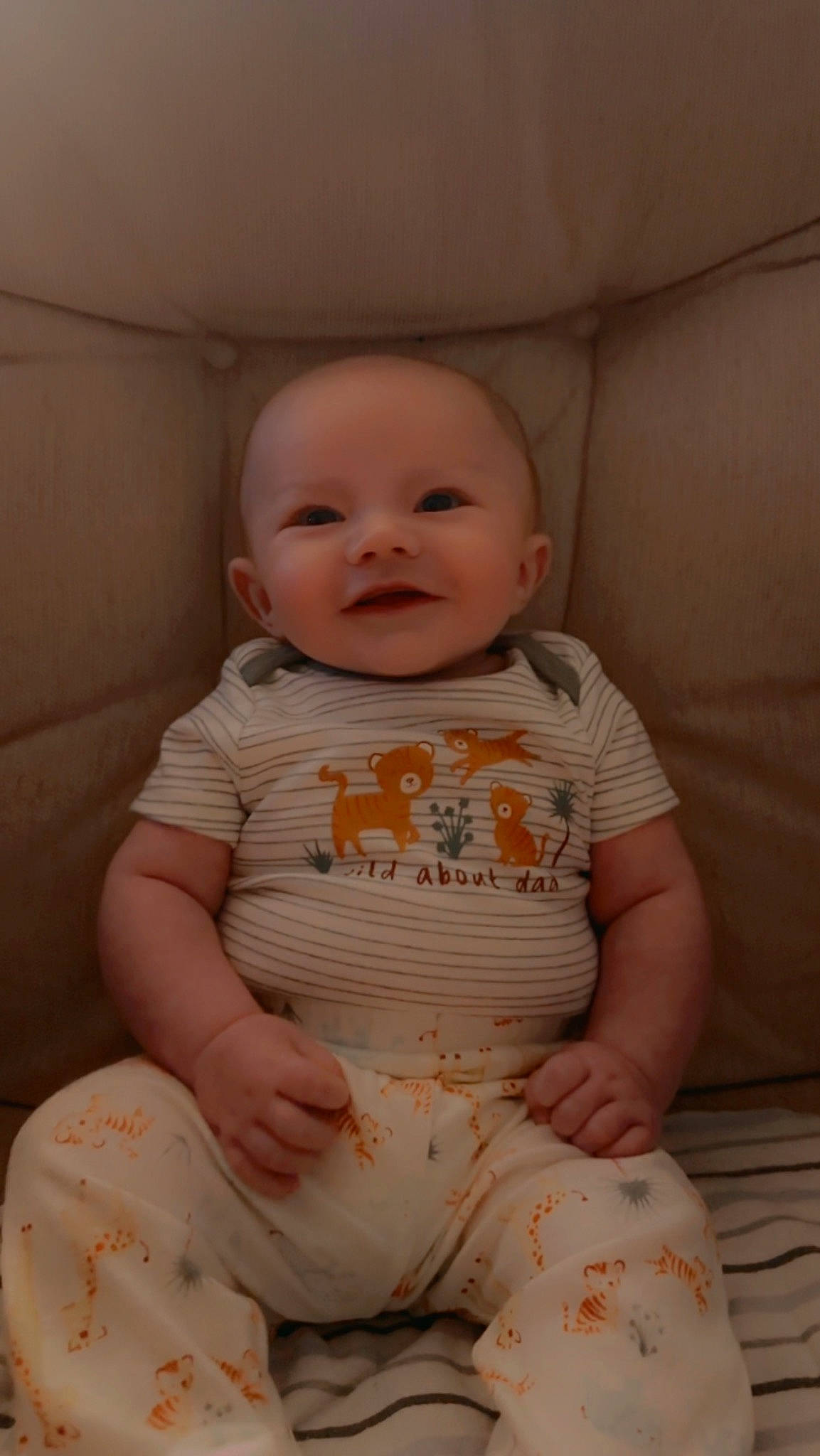 Benjamin joined the competition — help win amazing prizes! baby, baby_toddler_clothing, cheek, child, chin, comfort, flooring, fun, hairstyle, happy, iris, linens, lip, mouth, nose, person, skin, sleeve, smile, stomach