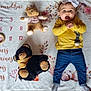Abigaël participe au concours pour gagner de l'argent avec cette photo : baby, bow, child, cozy, cute, floral_blanket, headband, infant, jeans, lying_down, milestone_blanket, numbers, play_mat, plush, smiling, socks, stuffed_toy, teddy_bear, wooden_ring, yellow_shirt