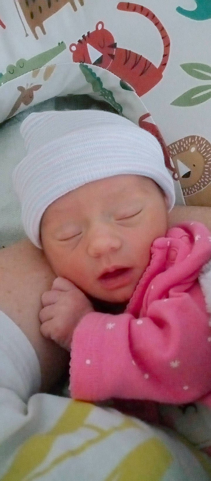 Lilyana joined the competition — help win amazing prizes! baby, baby_sleeping, baby_toddler_clothing, bedtime, cap, cheek, child, comfort, facial_expression, finger, happy, headwear, knit_cap, linens, lip, mouth, nose, person, pink, skin