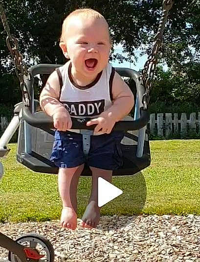 Denis joined the competition — help win amazing prizes! baby, baby_carriage, baby_products, child, grass, lawn, outdoor_play_equipment, person, play, playground, product, public_space, recreation, summer, swing, toddler, vacation, yard