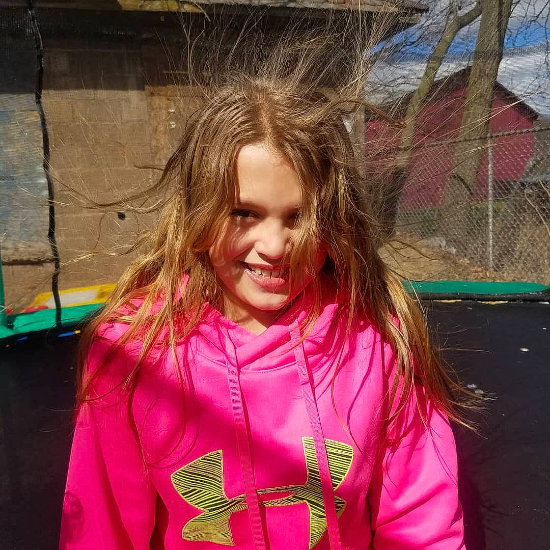 Aryana joined the competition — help win amazing prizes! blond, brown_hair, child, child_model, cool, face, fun, hair, hairstyle, happy, joy, long_hair, magenta, person, pink, play, smile