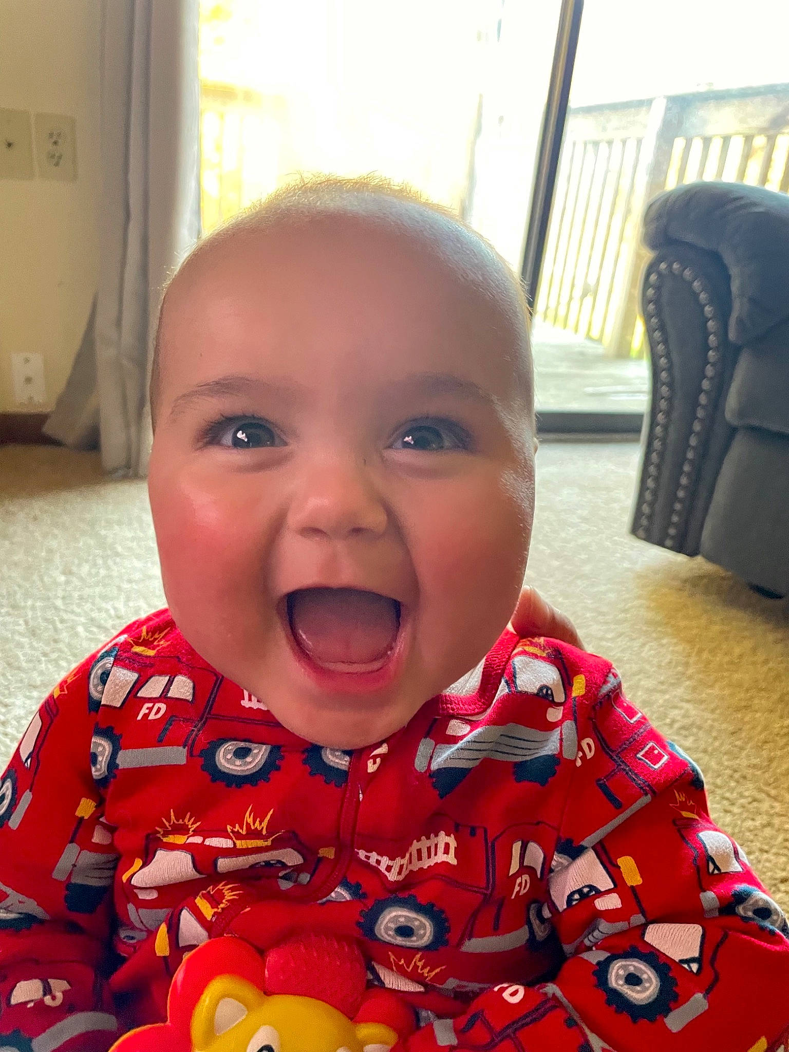 Peter joined the competition — help win amazing prizes! baby, baby_toddler_clothing, cheek, eye, face, facial_expression, finger, happy, head, human_body, iris, lip, mammal, mouth, nose, person, skin, sleeve, smile, standing
