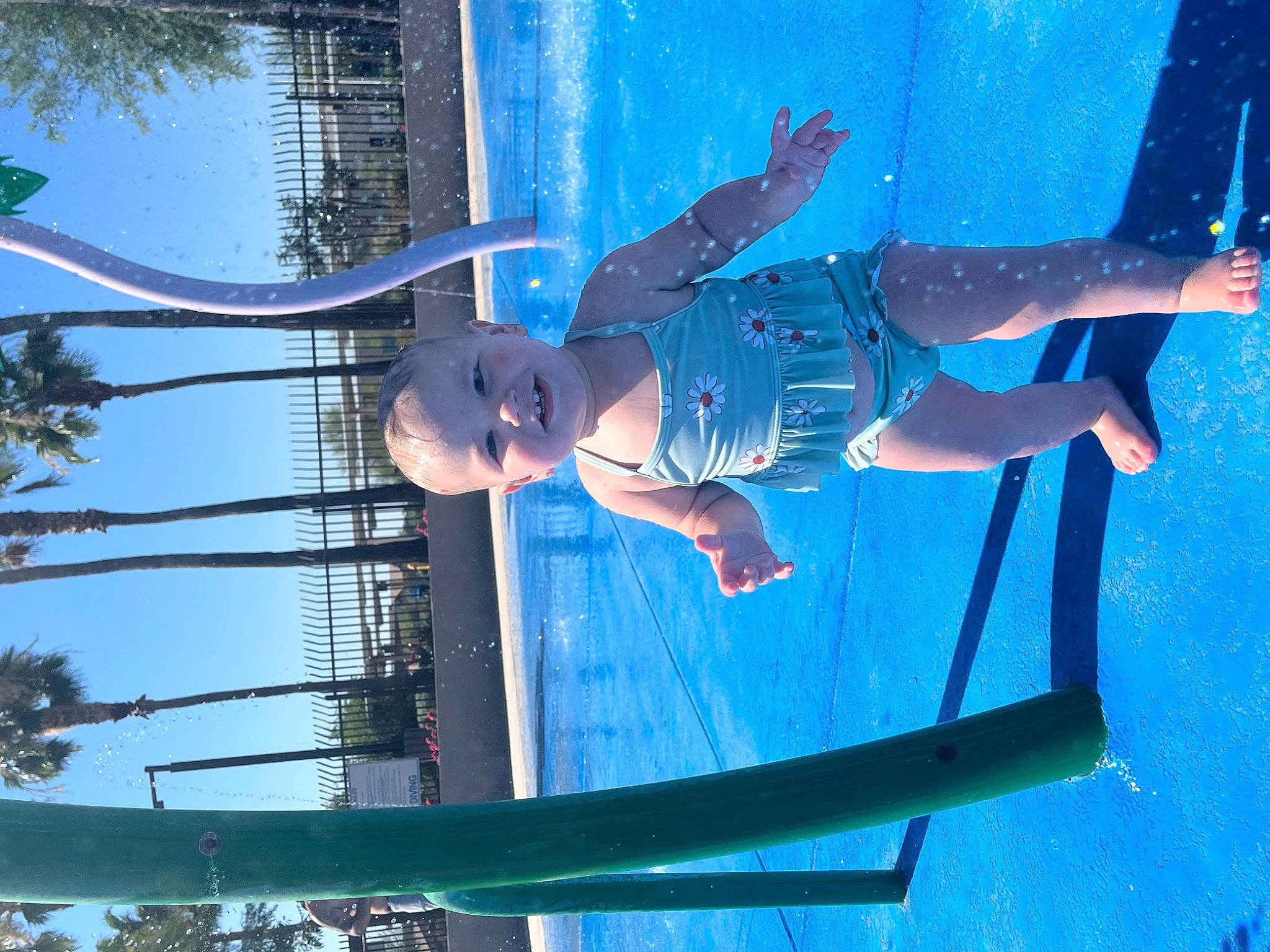 Haisley joined the competition — help win amazing prizes! azure, balance, blue, daytime, elbow, electric_blue, entertainment, fun, happy, joy, leisure, line, performance, performing_arts, person, pole, recreation, sky, t_shirt, tree