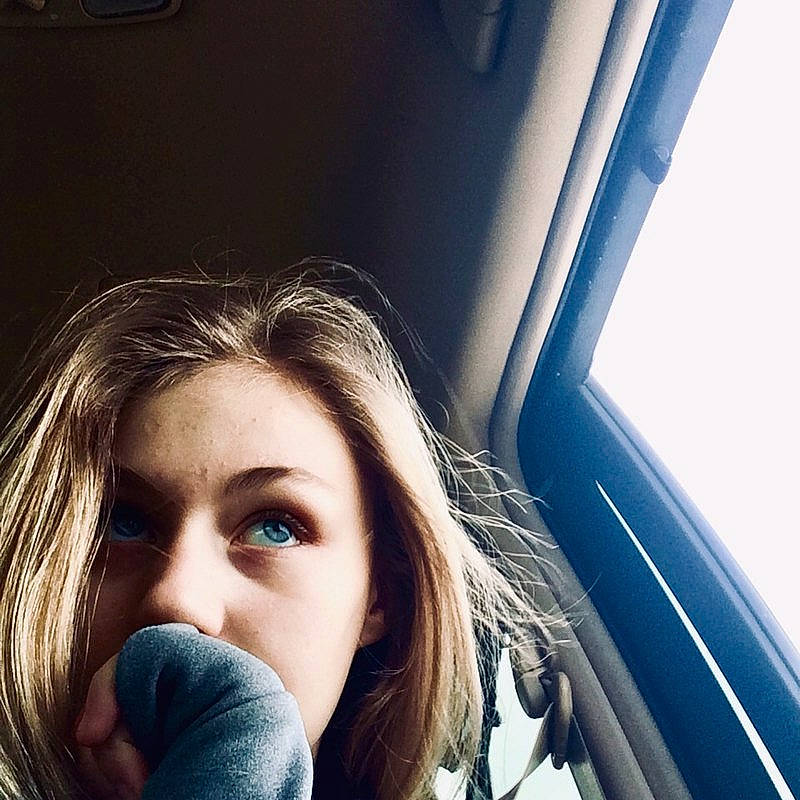 Riley joined the competition — help win amazing prizes! beauty, blond, blue, chin, cool, eye, eyebrow, face, hair, hairstyle, head, lip, long_hair, mouth, nose, organ, person, selfie, skin, sky