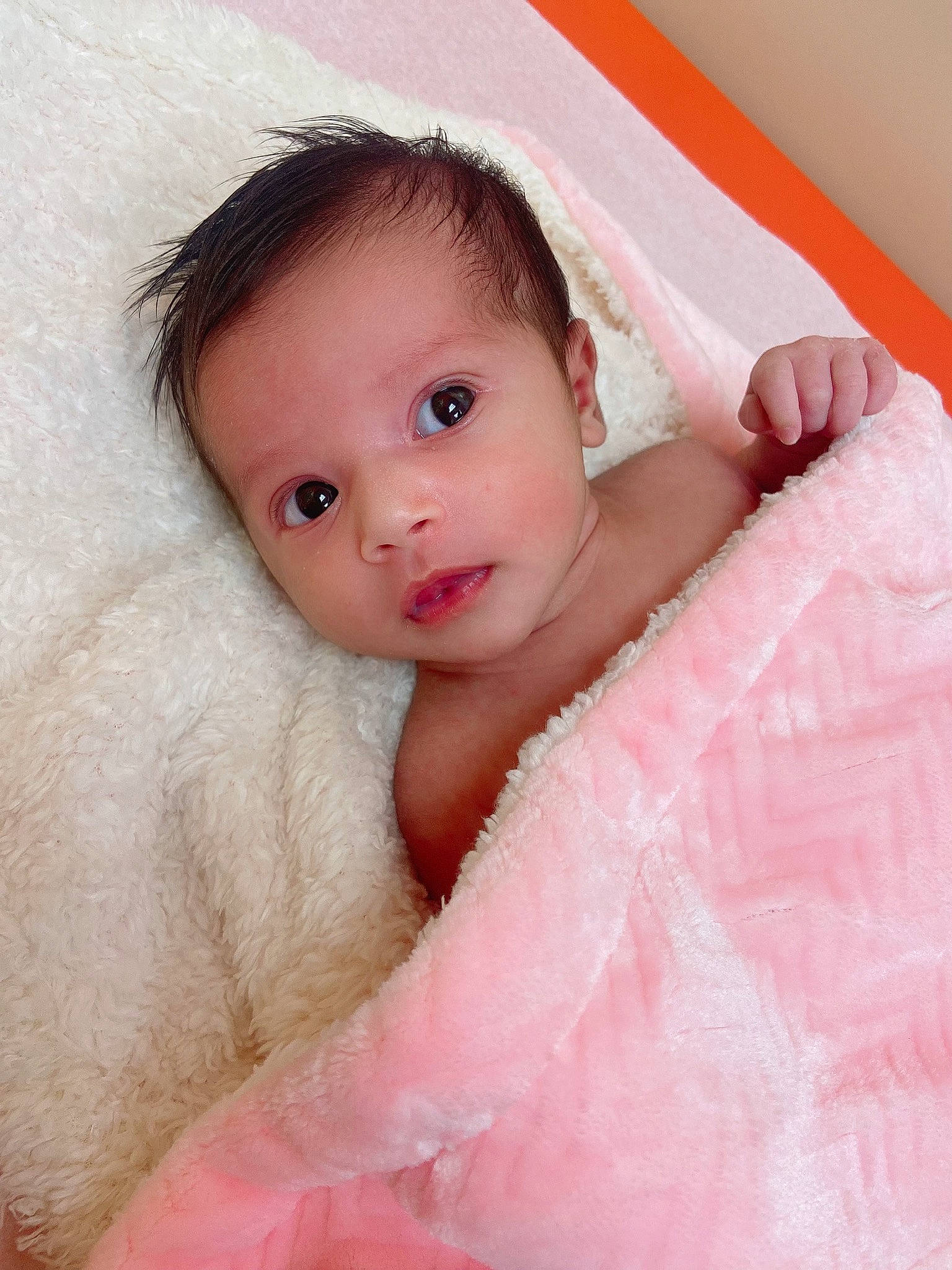 Amorette joined the competition — help win amazing prizes! abdomen, baby, baby_toddler_clothing, cheek, chest, child, comfort, eye, eyelash, flash_photography, flesh, fur, happy, iris, linens, lip, peach, person, pink, skin