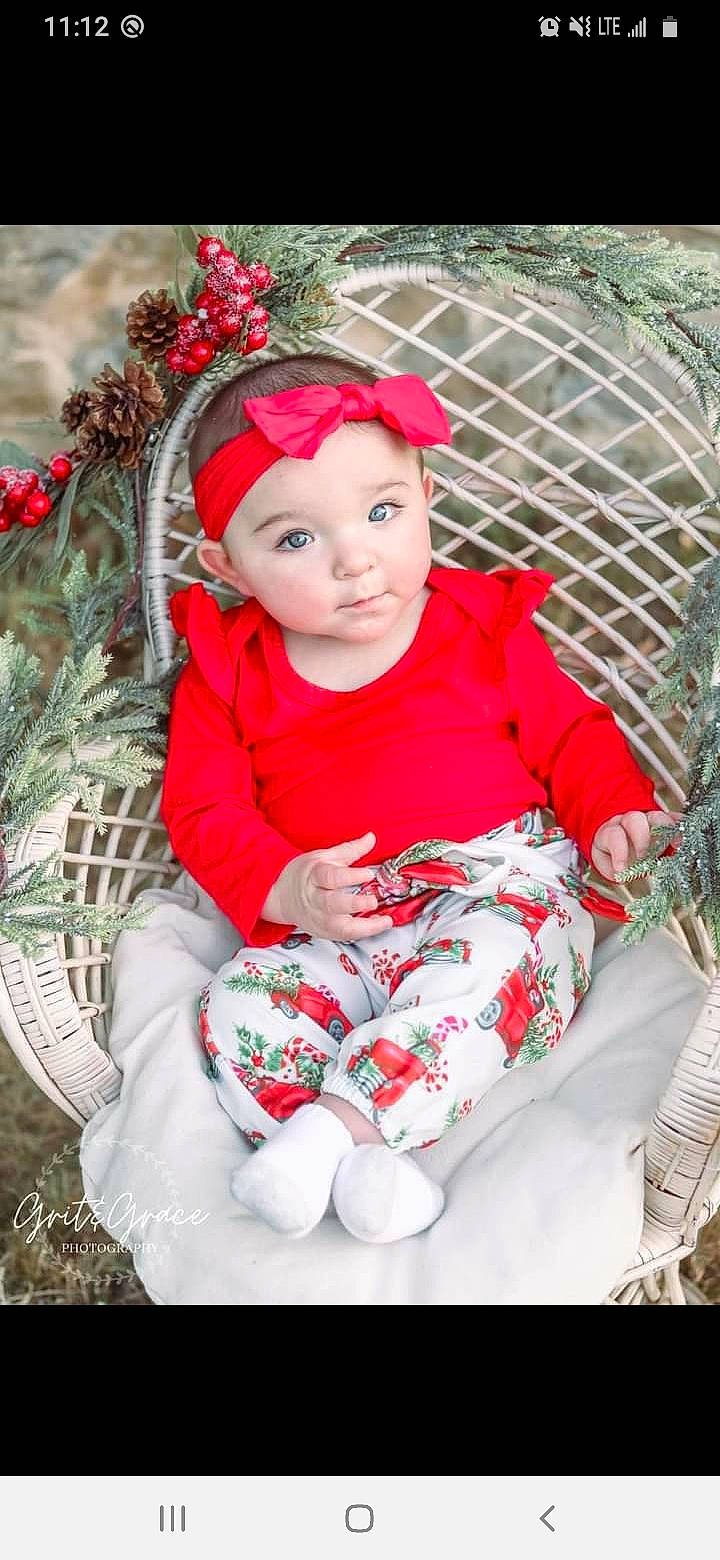Lilianna is registered to the contest to win money with this photo: baby, baby_products, baby_toddler_clothing, child, christmas, christmas_decoration, conifer, costume_accessory, costume_hat, hair_accessory, headband, headpiece, headwear, holiday, nose, person, photo_shoot, pine_family, sock, toddler