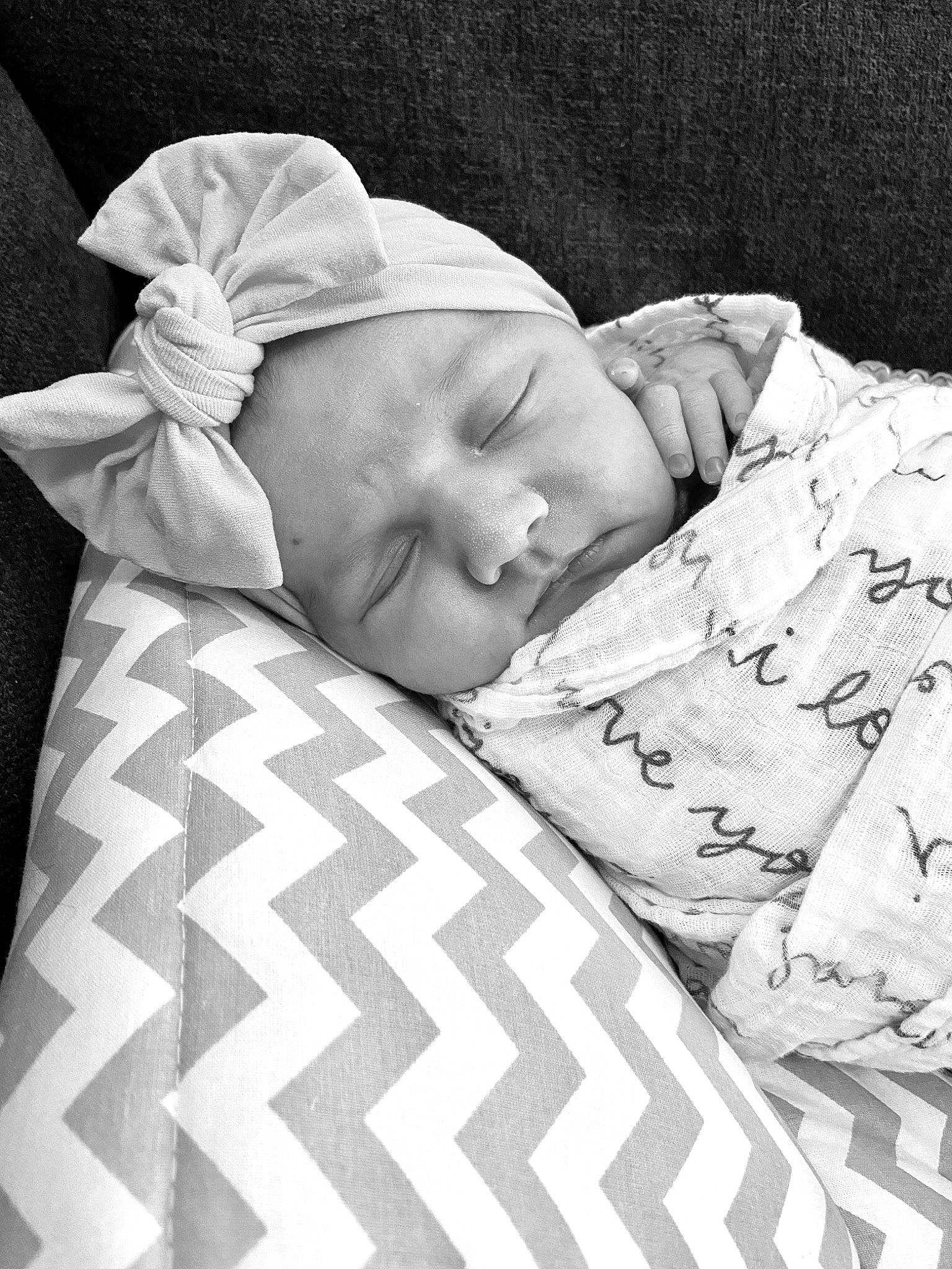 Catherine joined the competition — help win amazing prizes! baby, baby_sleeping, bedtime, birth, black_and_white, child, comfort, headwear, monochrome, nap, person, photography, sleep, toddler