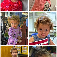 Aida is registered to the contest to win money with this photo: child, toddler, curly_hair, portrait, indoor, outdoor, dress, sweater, pink, purple, red, smile, serious, cute, young_child, playful, flag, toy, costume, photography