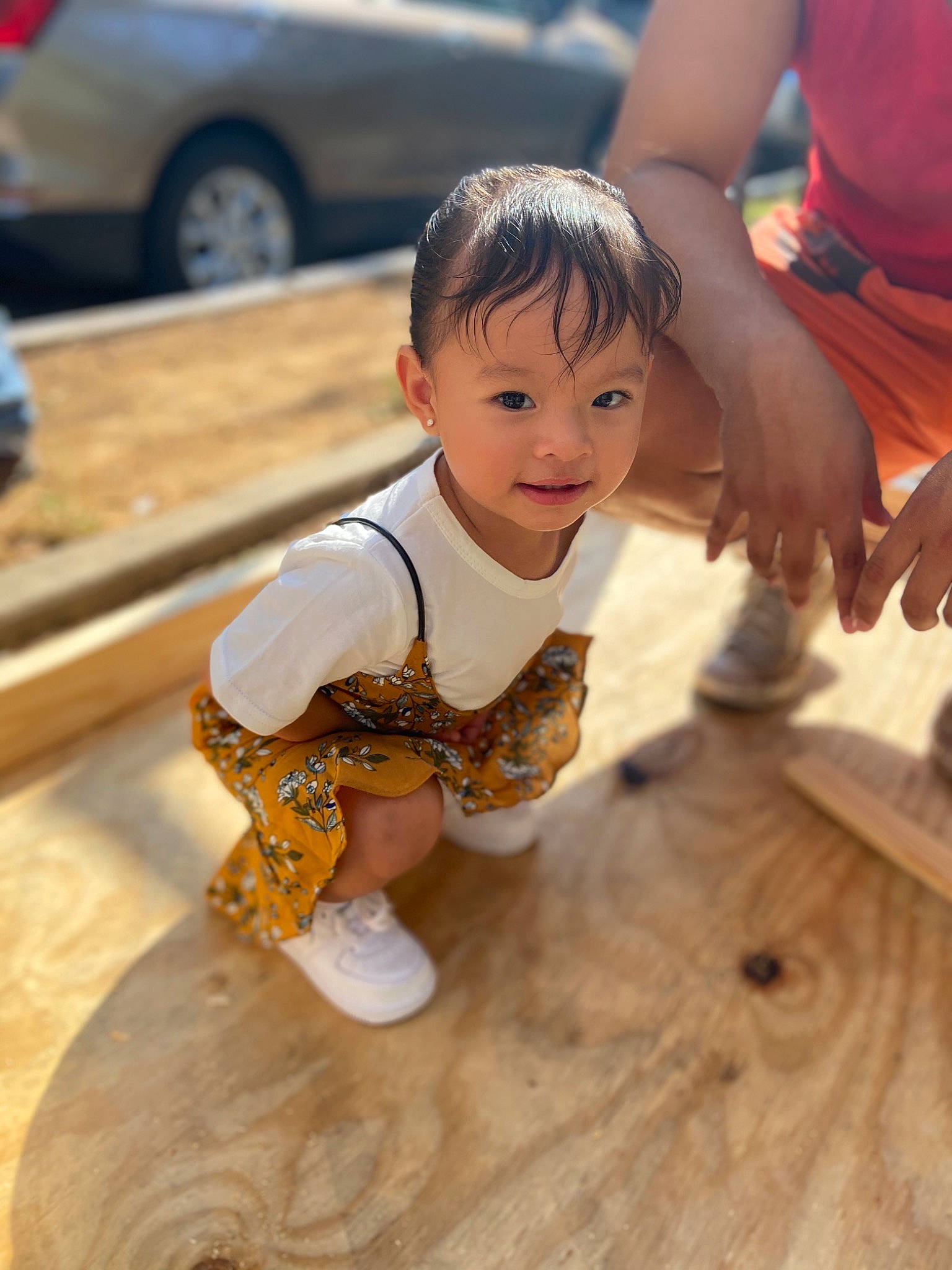 Maddie is registered to the contest to win money with this photo: child, fun, person, play, smile, toddler, wood