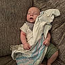 baby, sleeping, blanket, pacifier, couch, infant, child, comfort, clothing, relaxation, soft, peaceful, indoor, person, rest, toddler, cute, nap, young, home