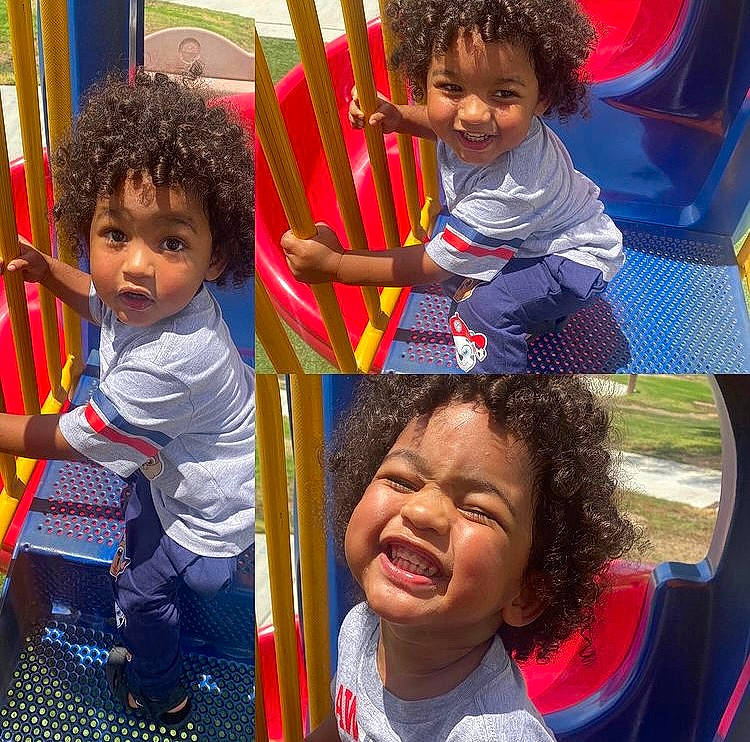 Kendrick is registered to the contest to win money with this photo: black, blue, child, eye, face, facial_expression, fun, happy, head, human, joy, leisure, organ, people, person, photograph, product, red, sharing, smile