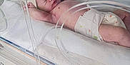 Eden participe au concours pour gagner de l'argent avec cette photo : newborn, baby, hospital, incubator, sleeping, hat, diaper, medical_equipment, blanket, infant, bed, patient, healthcare, cute, resting, child, person, nursery, clinic, skin