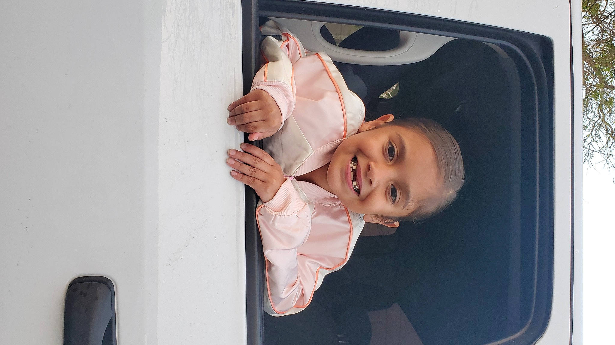 Emrey joined the competition — help win amazing prizes! baby, baby_laughing, baby_products, baby_toddler_clothing, child, comfort, facial_expression, flash_photography, gesture, happy, joy, laugh, person, portrait_photography, room, sleeve, smile, toddler, window