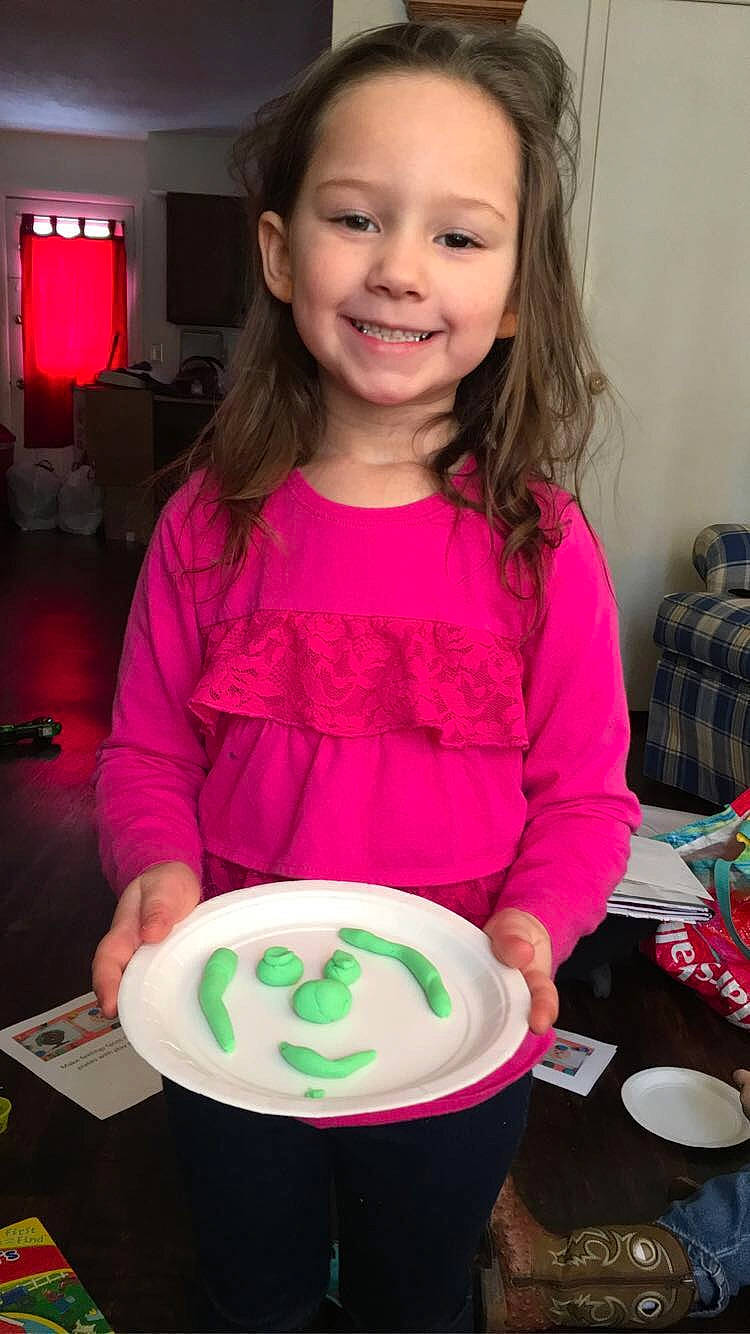 Wiley joined the competition — help win amazing prizes! beauty, cake_decorating, child, cooking, cuisine, dish, dishware, food, ingredient, joy, person, pink, plant, plate, recipe, smile, spoon, sweetness, t_shirt, table