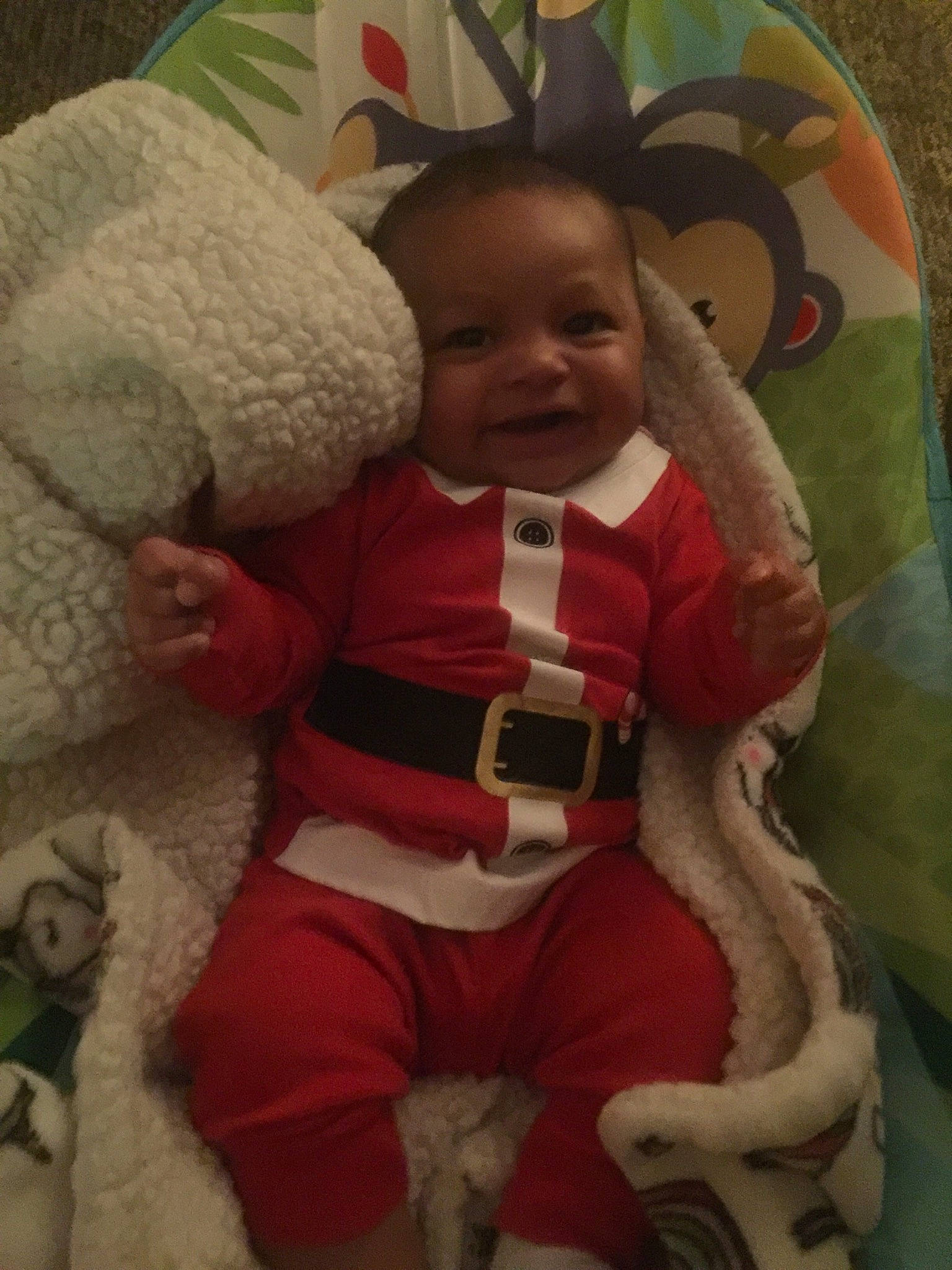 Quinn is registered to the contest to win money with this photo: baby, baby_products, car_seat, child, comfort, head, lap, person, plush, stuffed_toy, toddler, toy