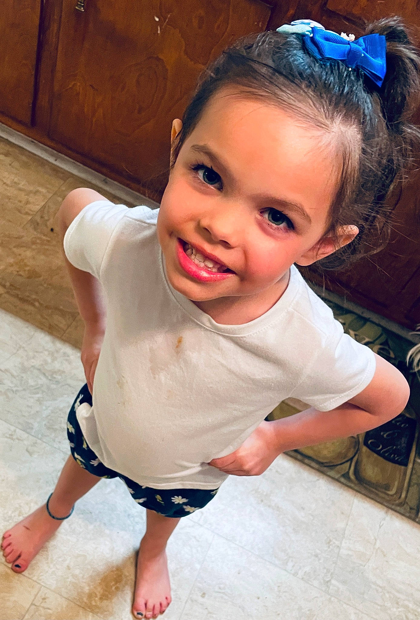 Paislee Marie joined the competition — help win amazing prizes! blue, cheek, dress, eye, eyebrow, face, flash_photography, floor, flooring, hair, hairstyle, happy, head, headgear, iris, joy, lip, neck, person, skin