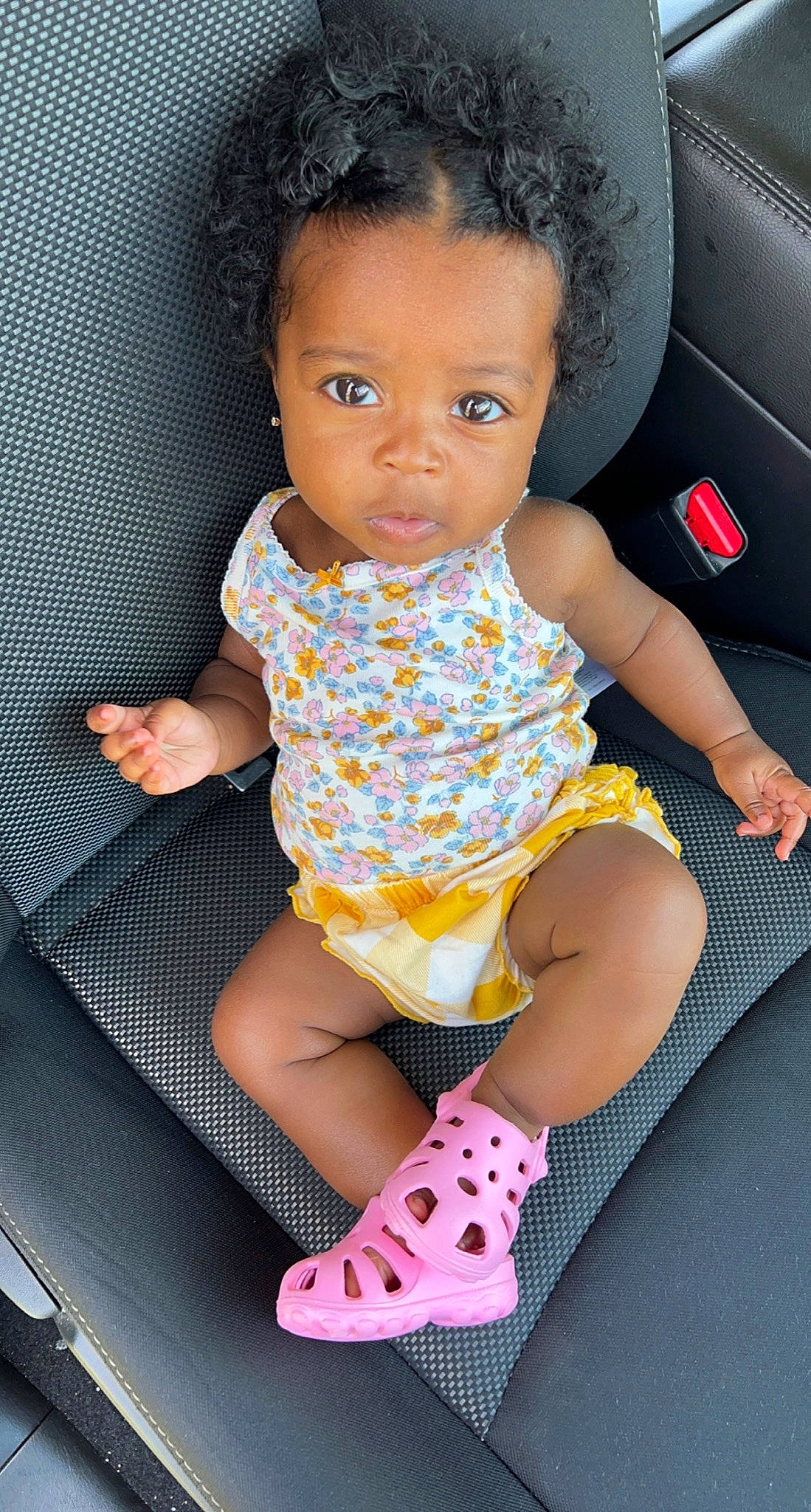 Alaiya joined the competition — help win amazing prizes! arm, baby, baby_toddler_clothing, beauty, car_seat, child, dress, finger, hairstyle, happy, human_leg, joint, leg, pattern, person, pink, skin, sock, thigh, toddler