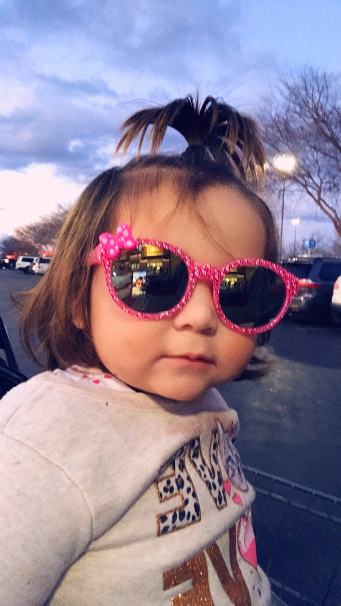 Anabella is registered to the contest to win money with this photo: black_hair, cheek, child, chin, cool, eyewear, fun, glasses, goggles, hair, hairstyle, lip, person, personal_protective_equipment, photography, pink, smile, sunglasses, toddler, vacation