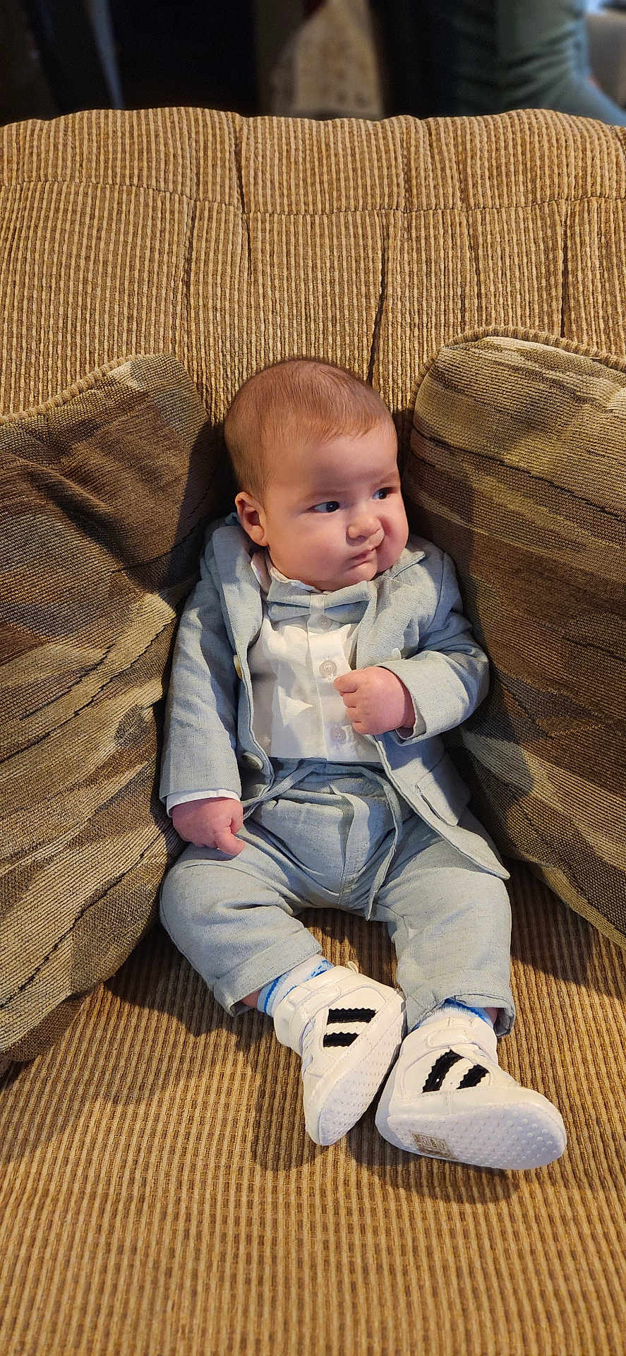 Amo joined the competition — help win amazing prizes! baby, chair, clothing, coat, couch, cushion, face, footwear, furniture, head, homedecor, jacket, jeans, newborn, pants, person, photography, portrait, shoe, sitting