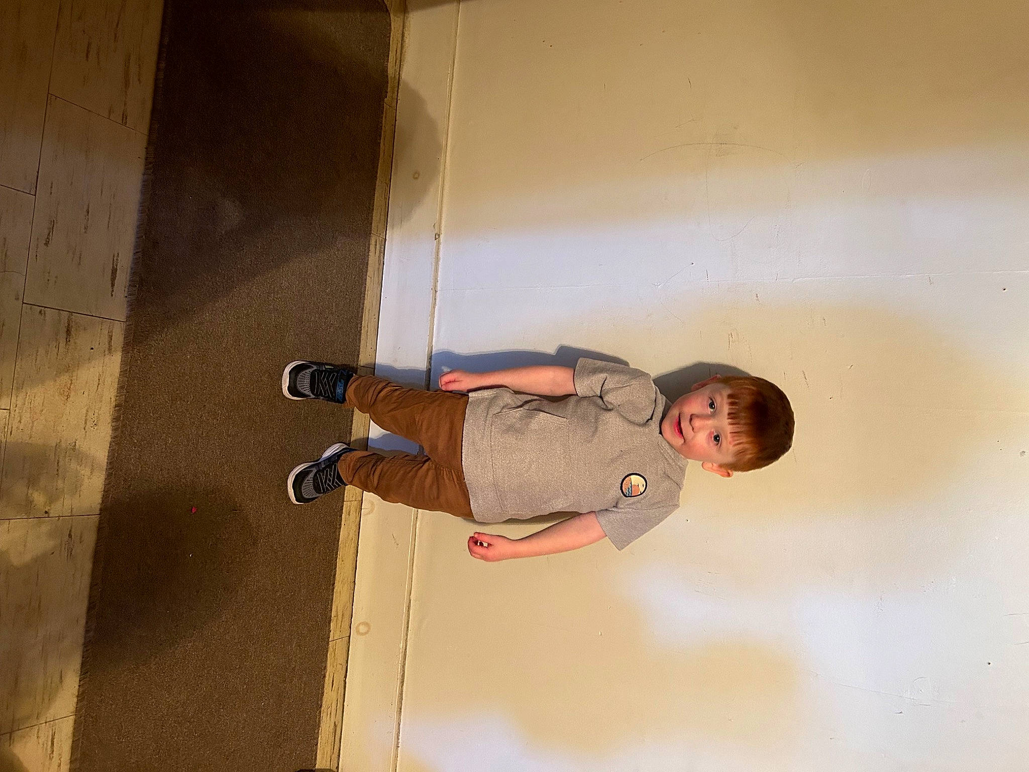 Hunter joined the competition — help win amazing prizes! adventure, ceiling, child, concrete, elbow, flooring, fun, hardwood, knee, outdoor_shoe, person, plaster, recreation, room, shadow, t_shirt, tints_and_shades, walking_shoe, wood