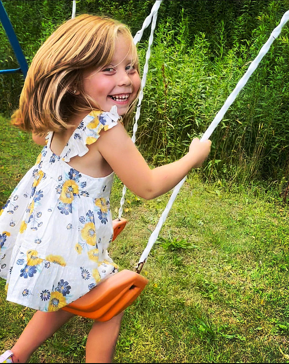 Peyton joined the competition — help win amazing prizes! blond, botany, child, dress, fun, grass, grass_family, grassland, happy, human_body, joy, leaf, meadow, nature, one_piece_garment, people_in_nature, person, plant, play, recreation