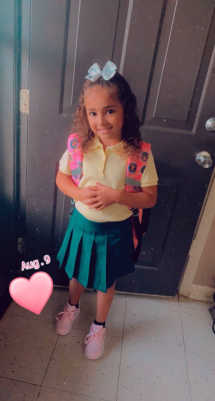 Bry'Leigh is registered to the contest to win money with this photo: child, facial_expression, fun, hair, hairstyle, happy, human_body, human_leg, joy, knee, long_hair, magenta, person, pink, smile, snapshot, standing, thigh, toddler, trunk