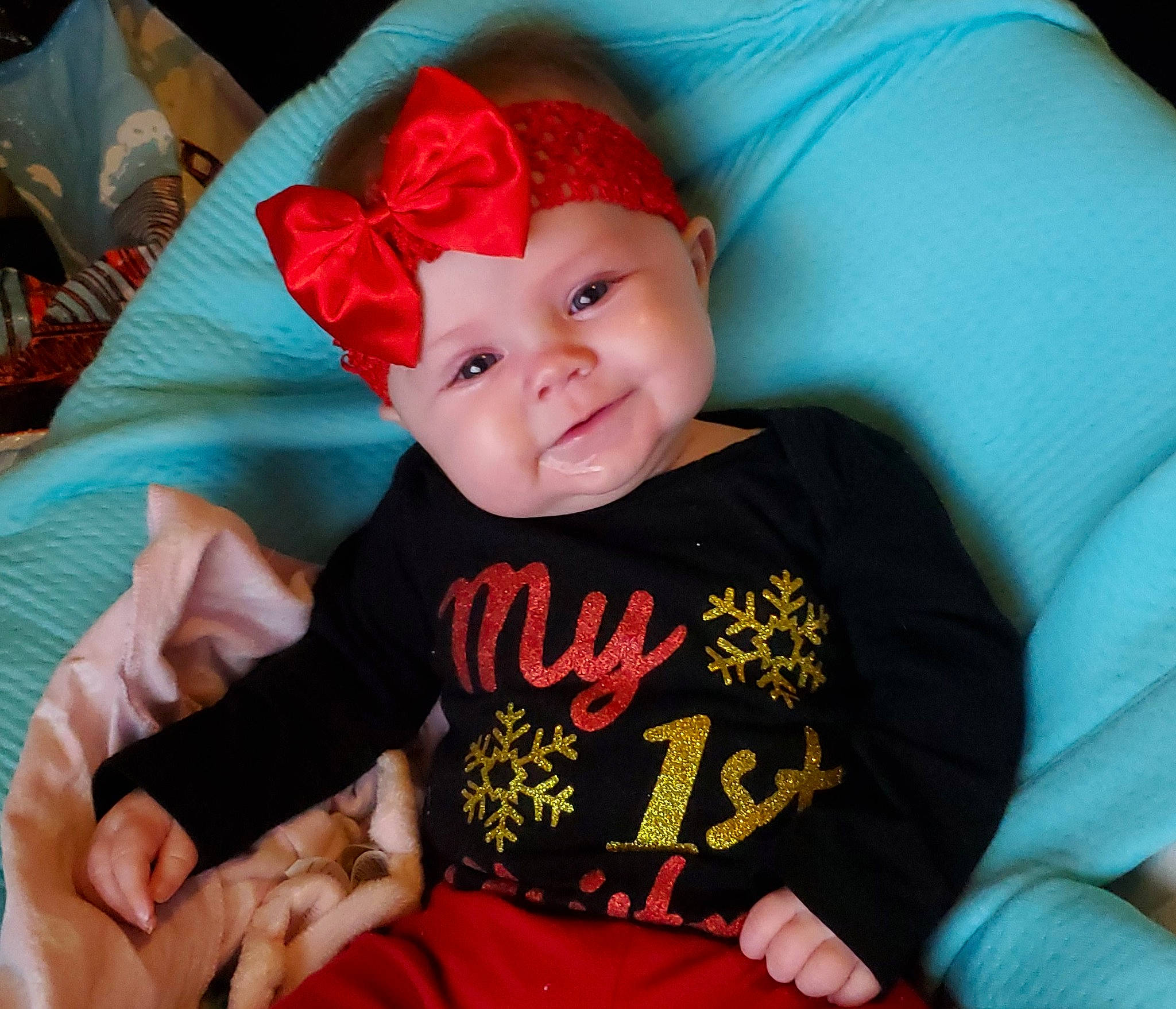 Quinn is registered to the contest to win money with this photo: baby, baby_products, cheek, child, head, headgear, person, smile, toddler