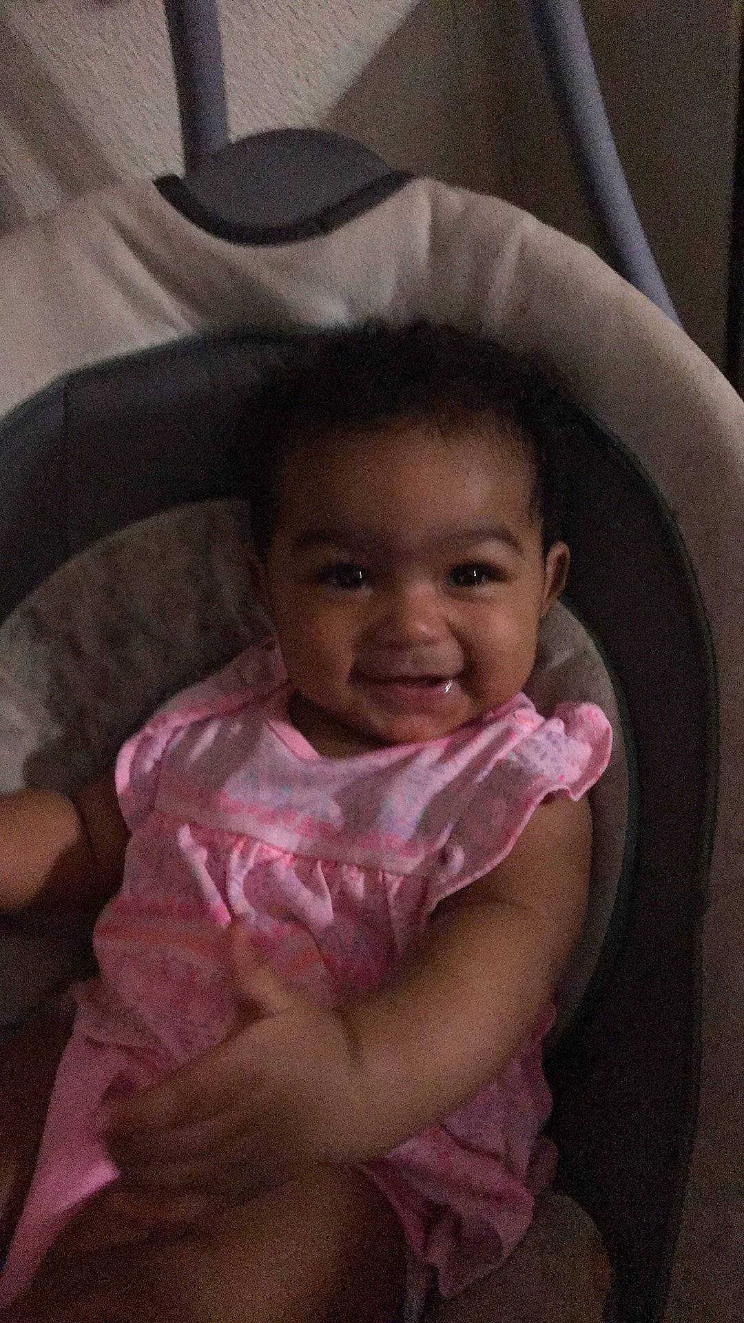 Maleah joined the competition — help win amazing prizes! baby, baby_toddler_clothing, cheek, child, comfort, eye, eyebrow, eyelash, face, fun, gesture, hair, happy, iris, joy, lip, magenta, person, pink, smile