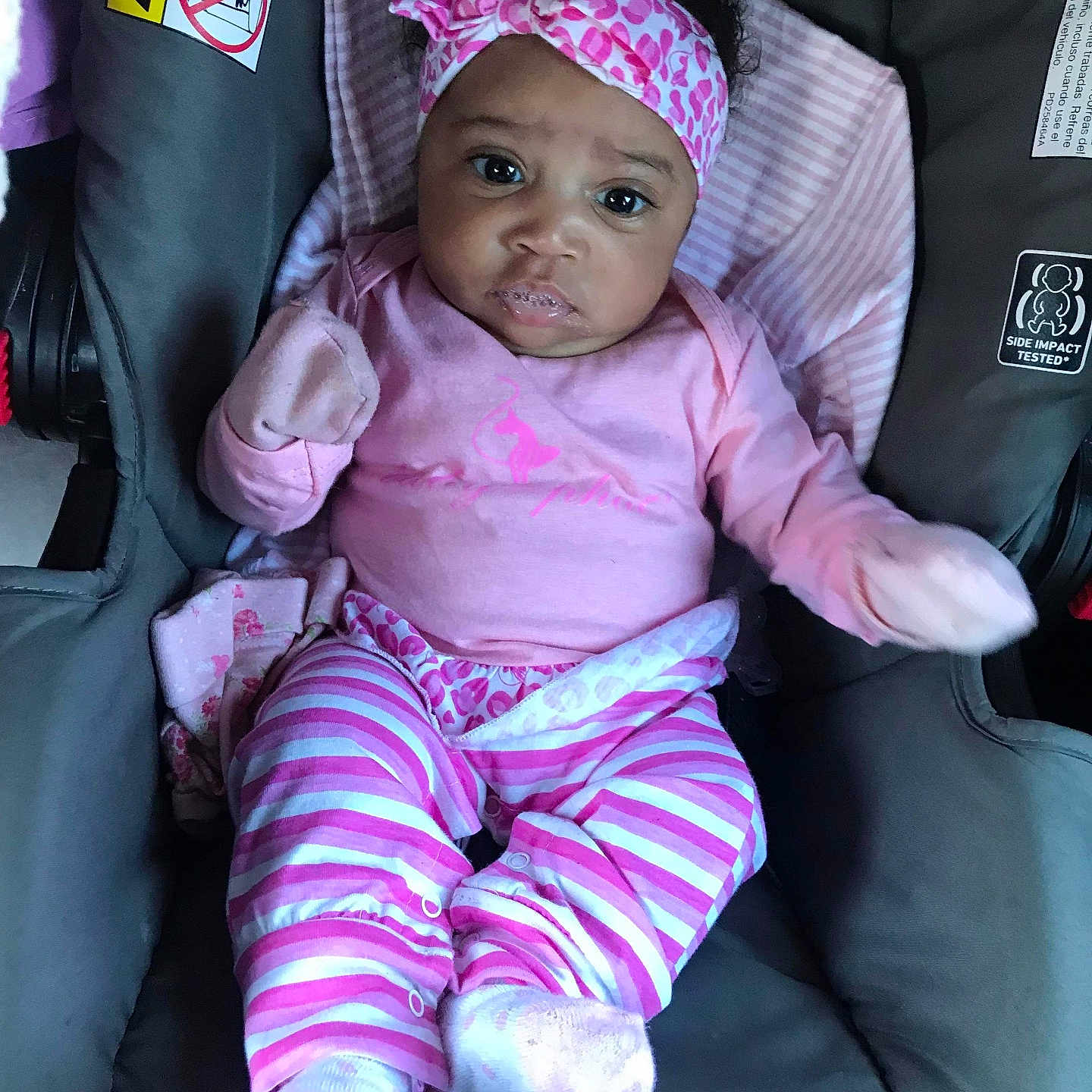 Harmoni is registered to the contest to win money with this photo: accessories, baby, bonnet, cap, clothing, cushion, face, furniture, hat, head, homedecor, hosiery, pants, person, photography, portrait, sock, sunglasses, transportation, vehicle