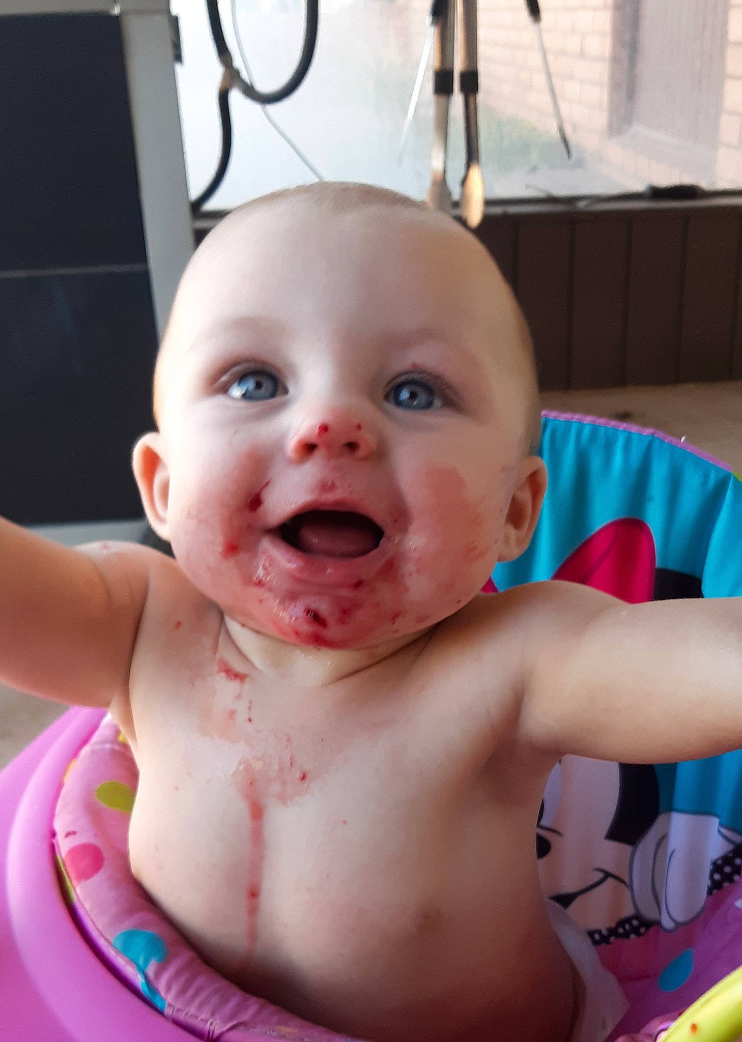 Kimberlynn joined the competition — help win amazing prizes! baby, baby_making_funny_faces, bathing, cheek, child, chin, ear, eating, eye, face, facial_expression, fun, head, lip, mouth, neck, nose, person, skin, smile