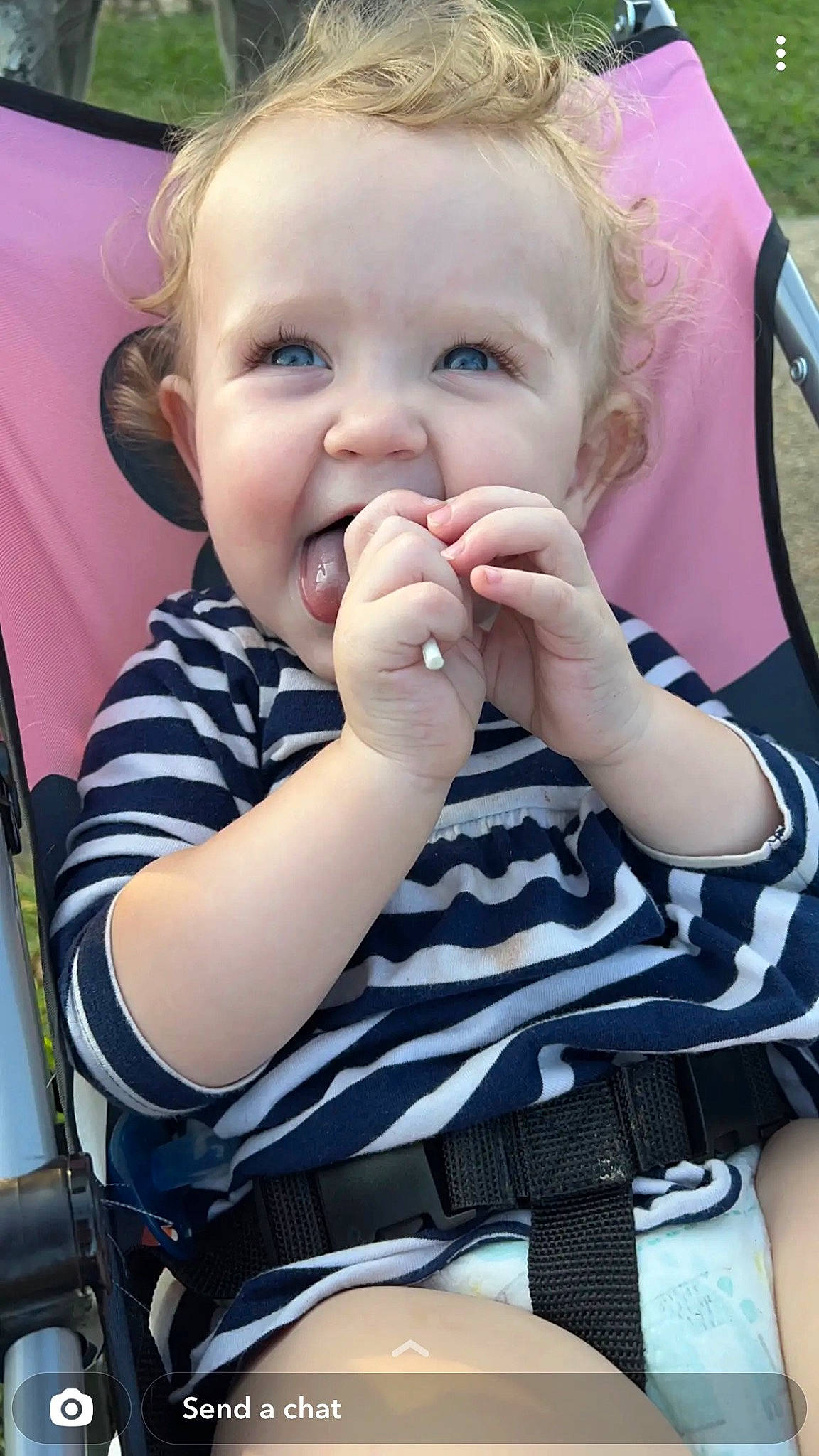 Brylee joined the competition — help win amazing prizes! baby, baby_products, baby_toddler_clothing, cheek, child, comfort, eyelash, finger, gesture, hand, happy, human_body, nail, nose, person, plant, product, skin, smile, thumb