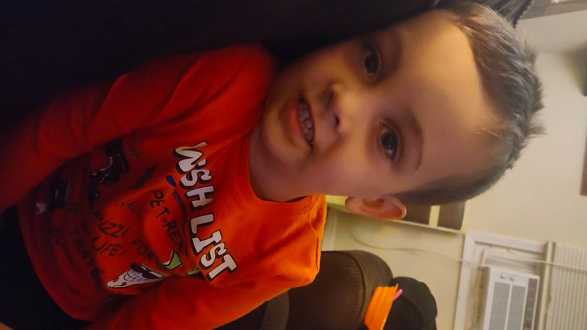 Khyri joined the competition — help win amazing prizes! cheek, chin, ear, eye, eyebrow, eyelash, forehead, happy, human_body, jaw, lip, mouth, muscle, neck, nose, orange, person, skin, sleeve, smile