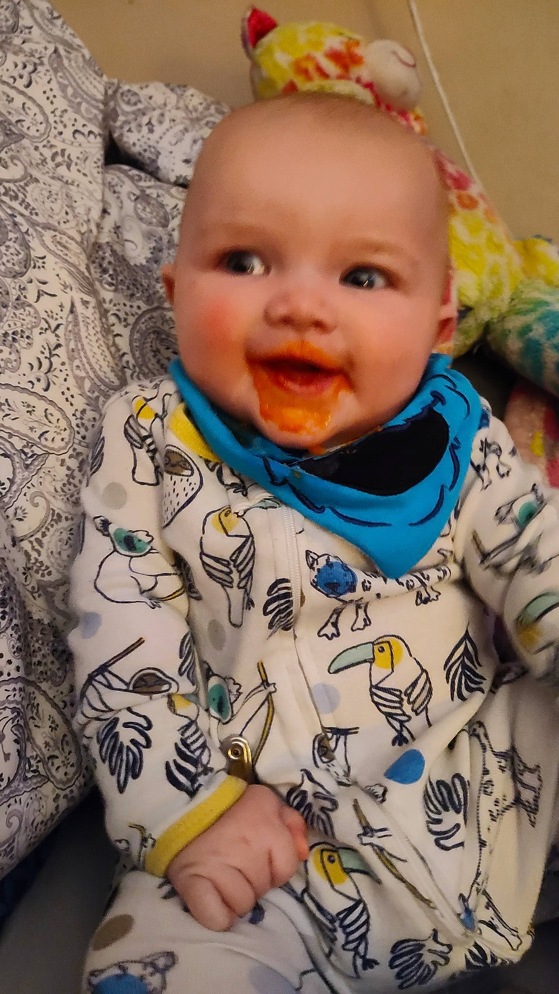 Koemason Redding is registered to the contest to win money with this photo: baby_toddler_clothing, cheek, chin, eye, eyebrow, face, happy, head, human_body, iris, lip, mouth, neck, nose, outerwear, person, plant, skin, sleeve, smile