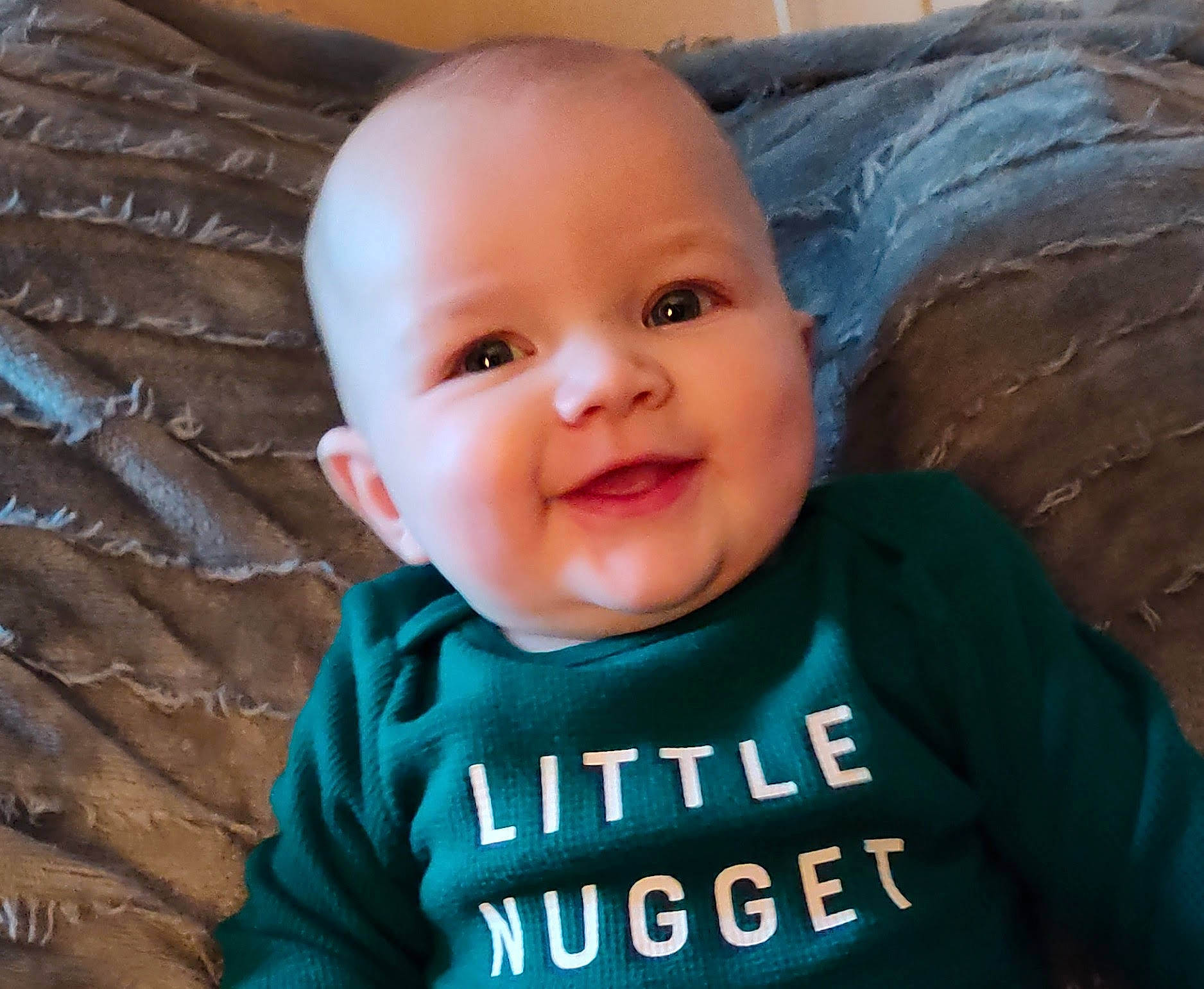 Koemason Redding joined the competition — help win amazing prizes! baby, baby_toddler_clothing, cheek, electric_blue, eye, eyebrow, fun, grass, happy, iris, lip, mouth, nose, outerwear, person, skin, sleeve, smile, t_shirt, toddler