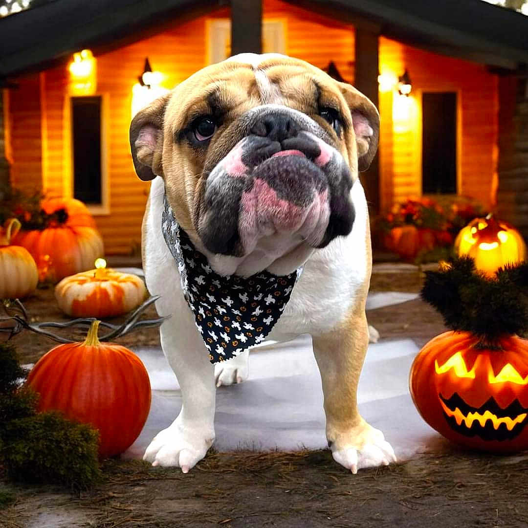 Prince joined the competition — help win amazing prizes! animal, boxer, bulldog, canine, dog, festival, food, frenchbulldog, halloween, jack_o_lantern, pet, pitbull, plant, pottedplant, produce, pug, pumpkin, puppy, squash, vegetable