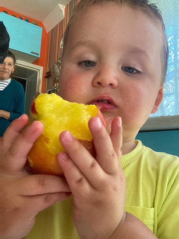 Marvin a rejoint le concours — aidez-le/la à gagner de superbes lots ! biting, child, citrus, eating, food, fruit, person, plant, toddler