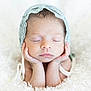 Layla Rose joined the competition — help win amazing prizes! newborn, baby, infant, sleeping, hands, face, bonnet, lace, soft, blanket, closeup, peaceful, cute, portrait, child, resting, delicate, white, texture, cozy