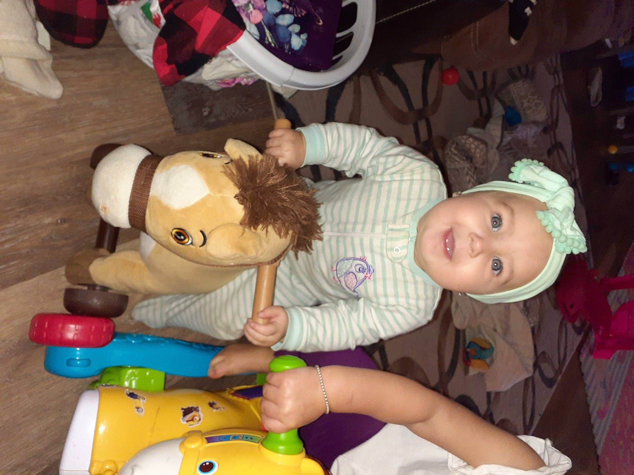 Alaina joined the competition — help win amazing prizes! baby_products, child, event, fun, hairstyle, happy, hat, headwear, human, leisure, organ, person, product, room, smile, stuffed_toy, t_shirt, textile, toddler, toy