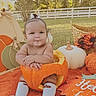 Zaliyah is registered to the contest to win money with this photo: autumn, baby, backyard, basket, blanket, child, fall, fence, flowers, grass, infant, orange, outdoor, portrait, pumpkin, seasonal_decor, sitting, smiling, socks, sunflowers
