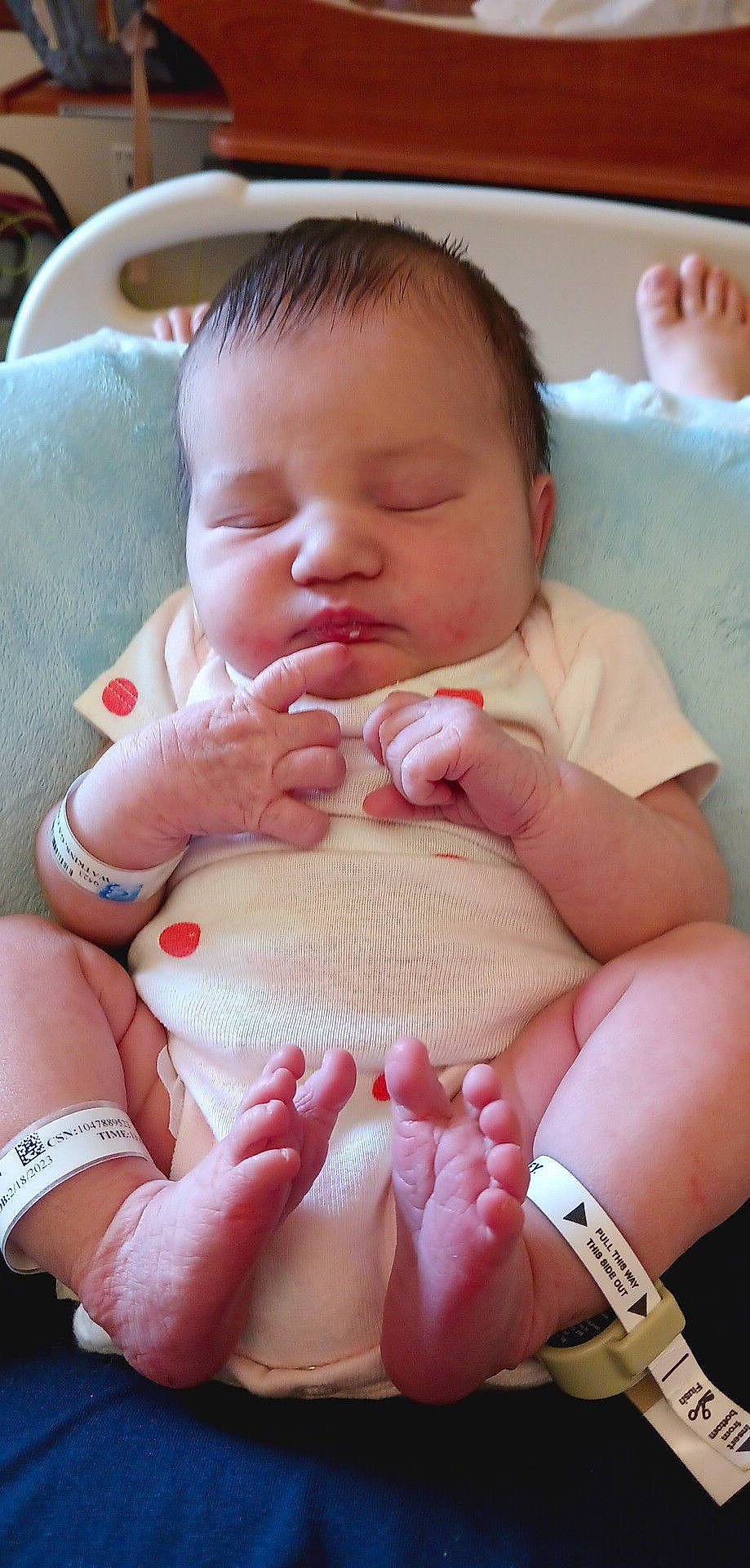 Genevieve joined the competition — help win amazing prizes! arm, baby, baby_toddler_clothing, cheek, comfort, finger, gesture, hand, head, joint, mouth, muscle, nail, nose, organ, person, pink, skin, stomach, thumb