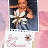 baby, child, infant, portrait, smiling, sitting, flower, daisy, fist, scrapbook, pastel, pink, floral, name_card, handwritten_text, fabric, blanket, close_up, photography, safe