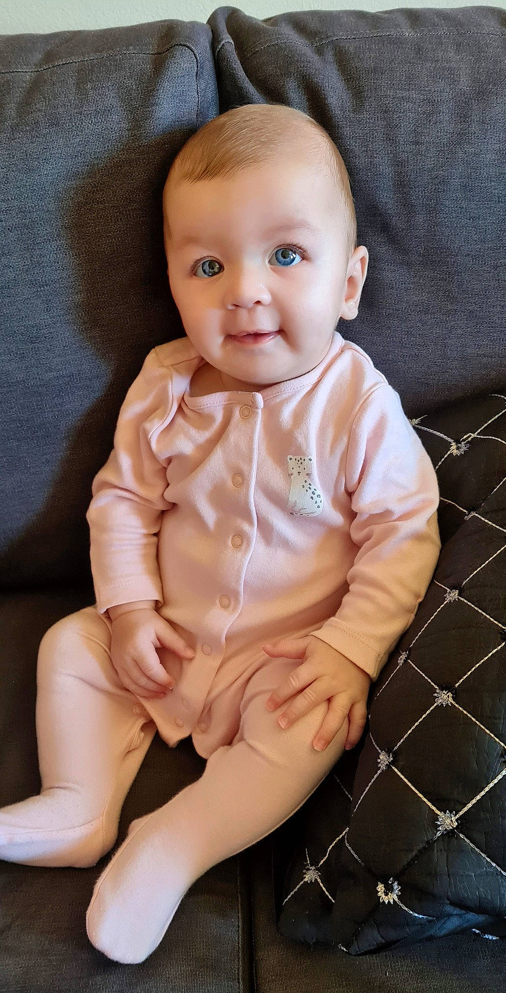 Ariya joined the competition — help win amazing prizes! baby, baby_products, baby_toddler_clothing, blond, cheek, clothing, collar, comfort, face, knee, lip, mesh, neck, outerwear, pattern, person, skin, sleeve, t_shirt, thigh