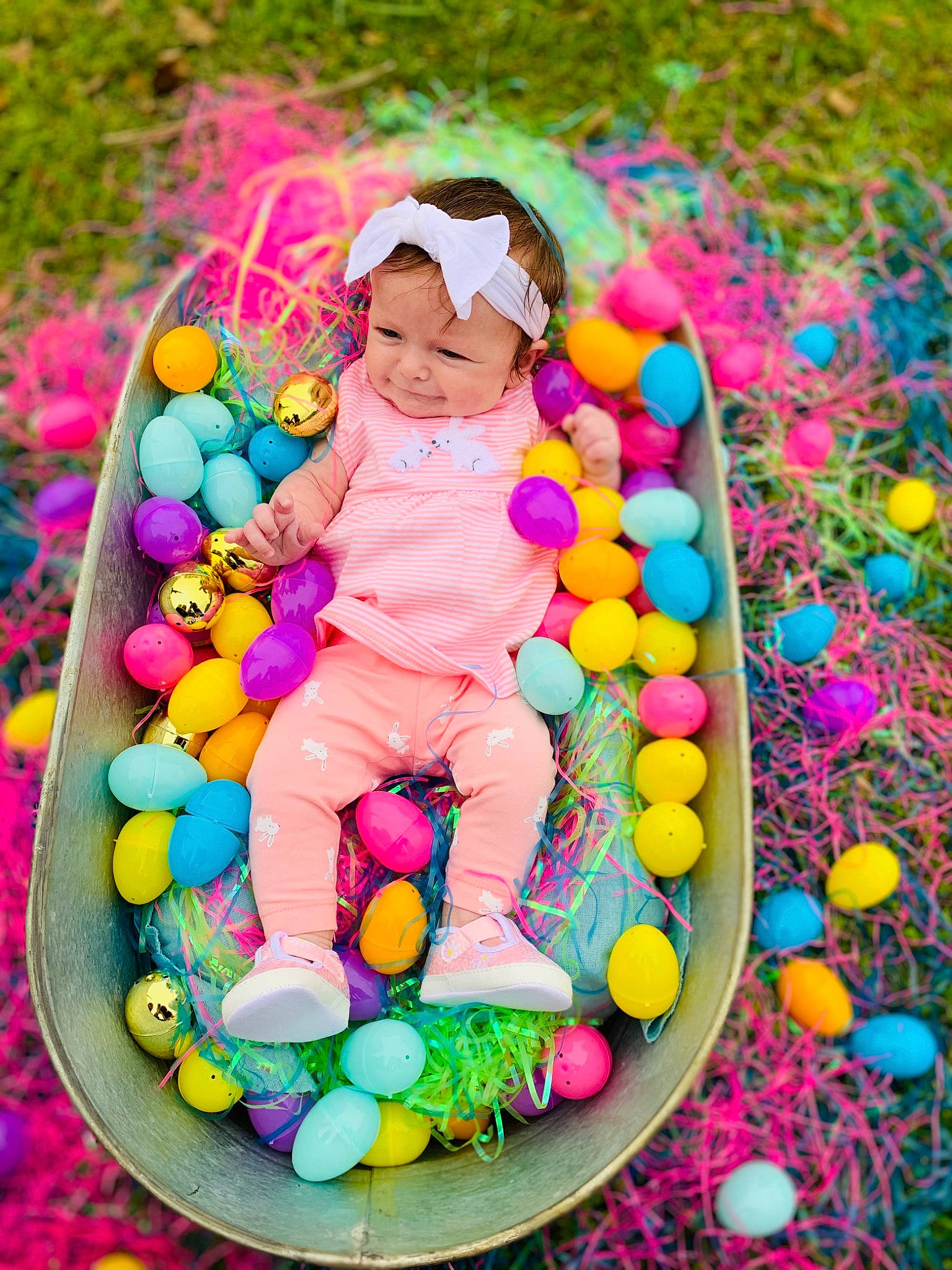 Jacqueline is registered to the contest to win money with this photo: baby, baby_products, baby_toddler_clothing, child, circle, event, fun, happy, headwear, holiday, magenta, party_supply, person, pink, play, product, recreation, sitting, smile, sweetness