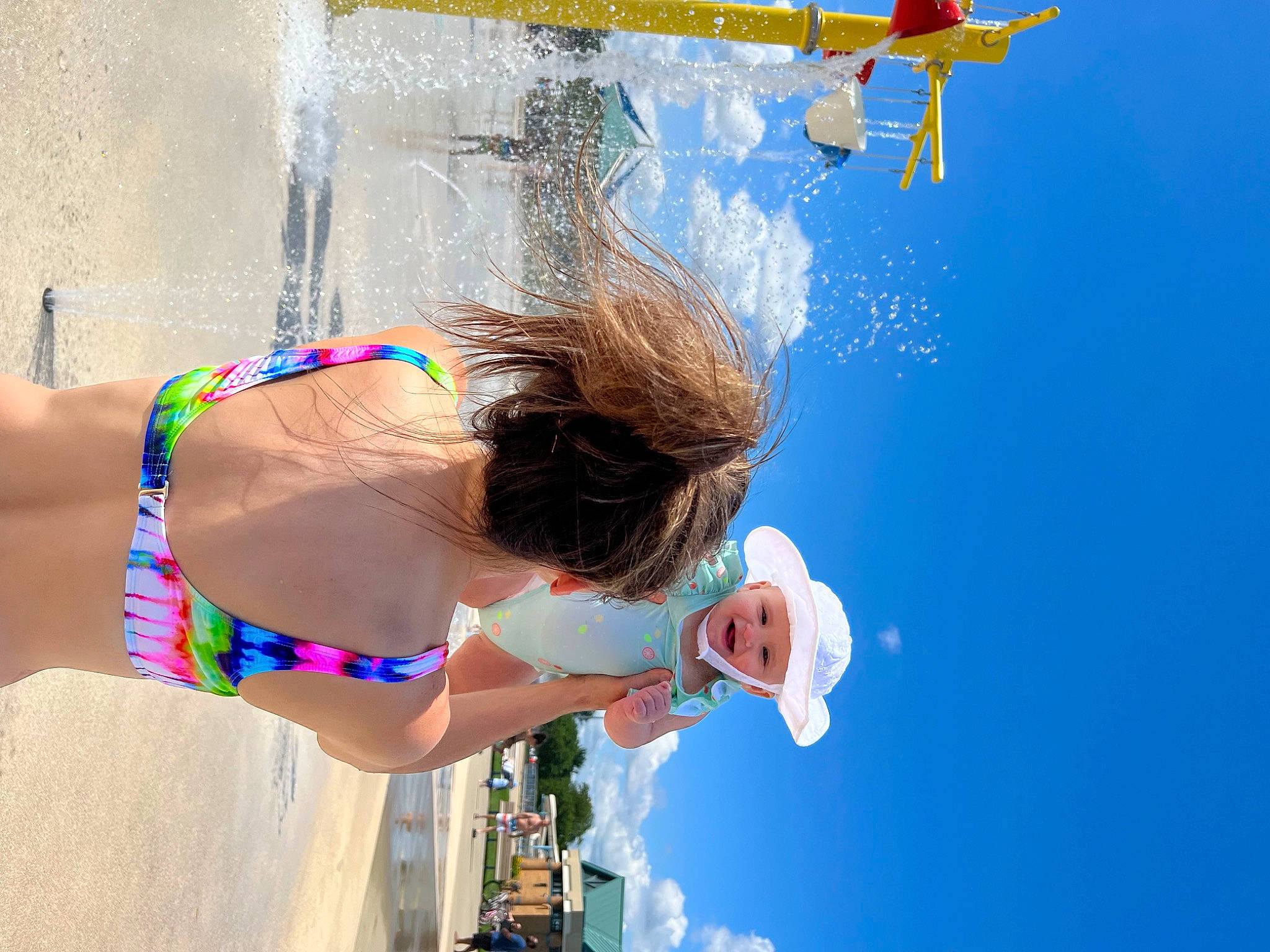 Alaska is registered to the contest to win money with this photo: azure, beach, brassiere, eyewear, fun, happy, headwear, human_leg, joy, leisure, lingerie, lingerie_top, people_on_beach, person, sky, summer, swimsuit_bottom, swimsuit_top, swimwear, thigh