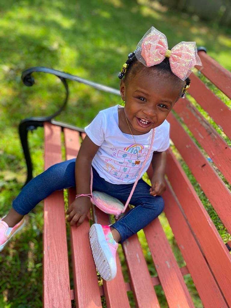 Korryn joined the competition — help win amazing prizes! baby_toddler_clothing, child, clothing, eye, face, facial_expression, fun, grass, hairstyle, happy, joy, leisure, people_in_nature, person, pink, recreation, shorts, skin, smile, summer
