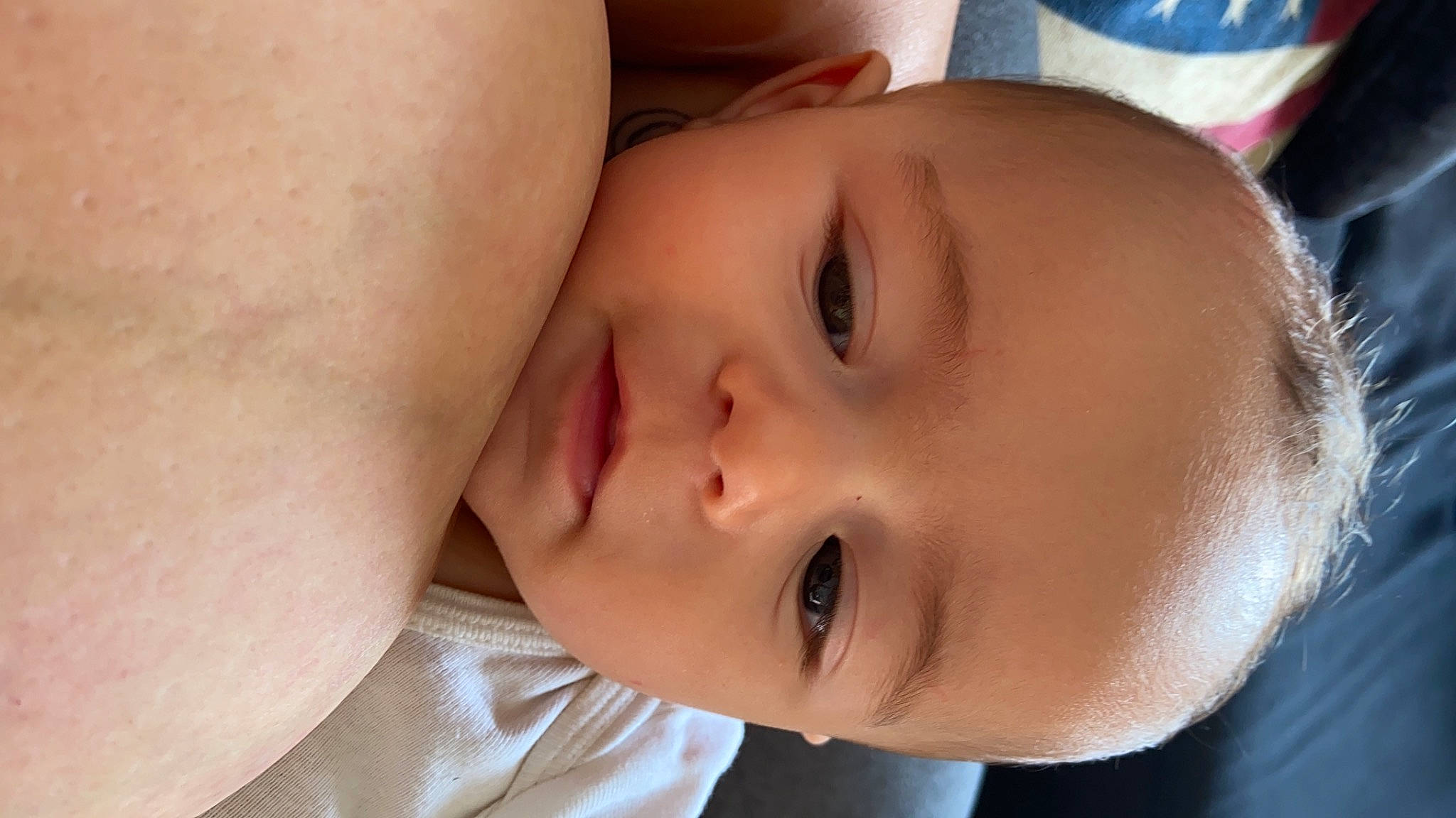 Nolan participe au concours pour gagner de l'argent avec cette photo : baby, cheek, comfort, ear, eye, eyebrow, eyelash, forehead, hair, hand, human_body, iris, lip, mammal, mouth, neck, nose, organ, person, skin