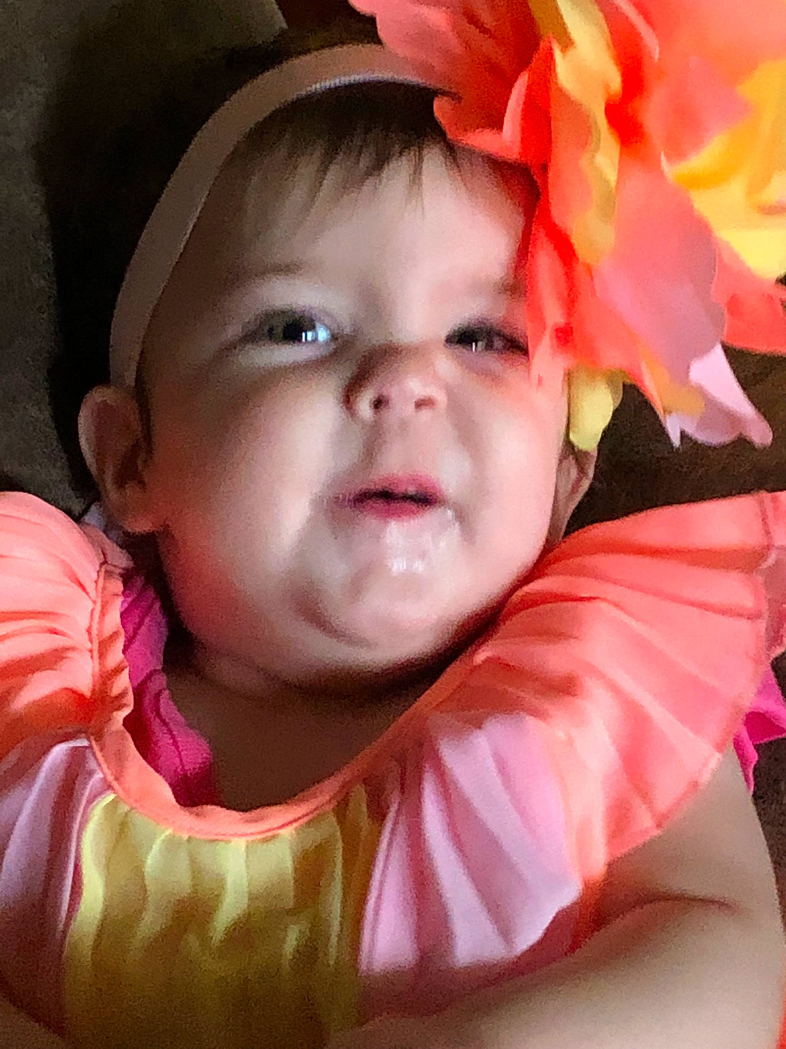 Brookelynn joined the competition — help win amazing prizes! baby, cheek, child, face, hair_accessory, head, headgear, lip, mouth, nose, person, pink, portrait_photography, skin, smile, toddler