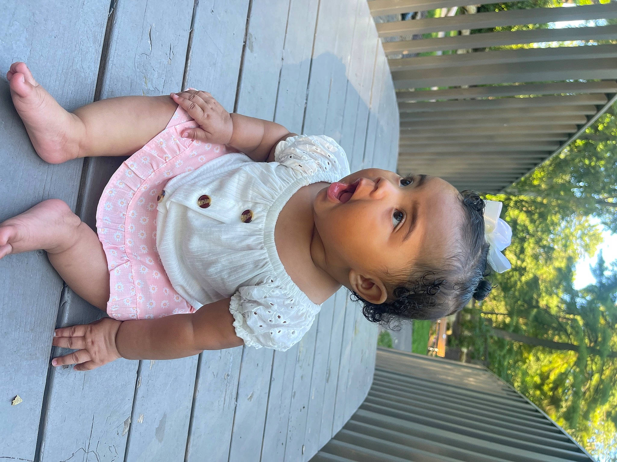 Aloura joined the competition — help win amazing prizes! baby_toddler_clothing, child, dress, eye, facial_expression, foot, fun, grass, hairstyle, happy, human_leg, joint, knee, leisure, person, plant, skin, smile, surprise, toddler