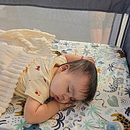 Lucas is registered to the contest to win money with this photo: baby, sleeping, blanket, crib, crib_sheet, animal_print, infant, child, face, peaceful, indoors, soft_texture, cute, toddler, resting, bedtime, pajamas, playpen, comfort, nap